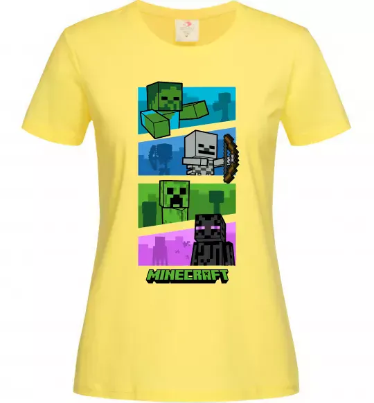 Женская футболка Minecraft Characters Лимонный фото