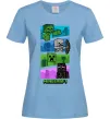 Женская футболка Minecraft Characters Голубой фото