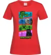 Женская футболка Minecraft Characters Красный фото