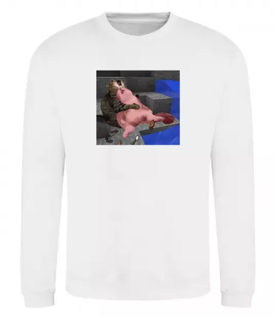 Свитшот Minecraft Cats Белый фото