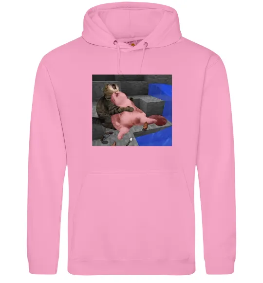 Женская толстовка (худи) Minecraft Cats Розовый фото