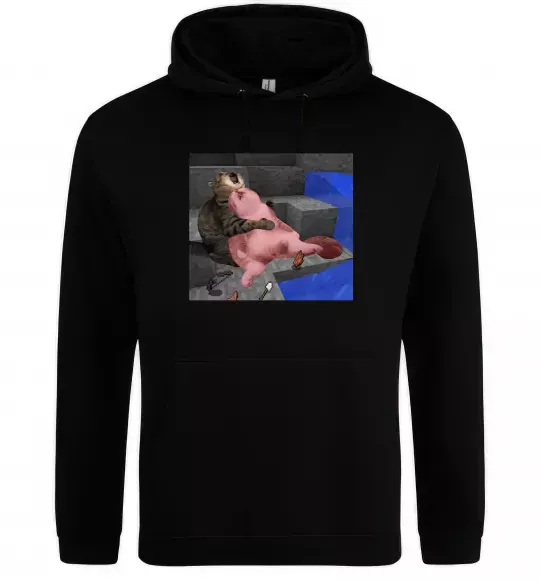 Жіноча толстовка (худі) Minecraft Cats Чорний фото