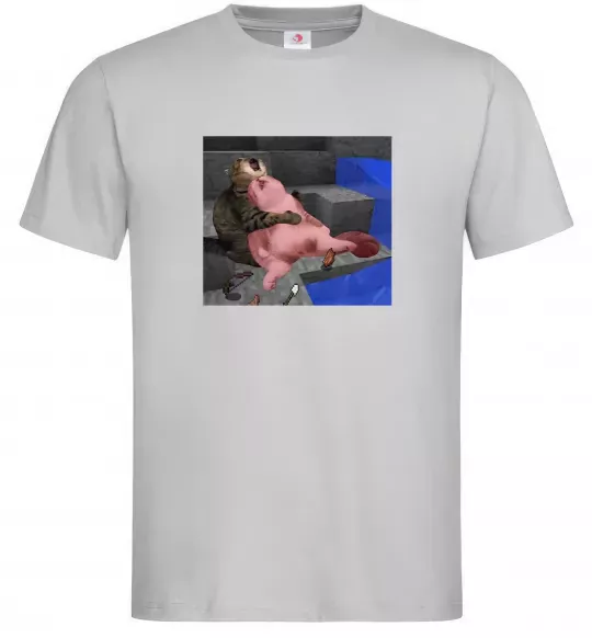 Чоловіча футболка Minecraft Cats Сірий фото