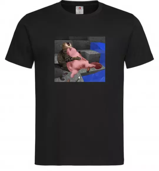 Чоловіча футболка Minecraft Cats Чорний фото