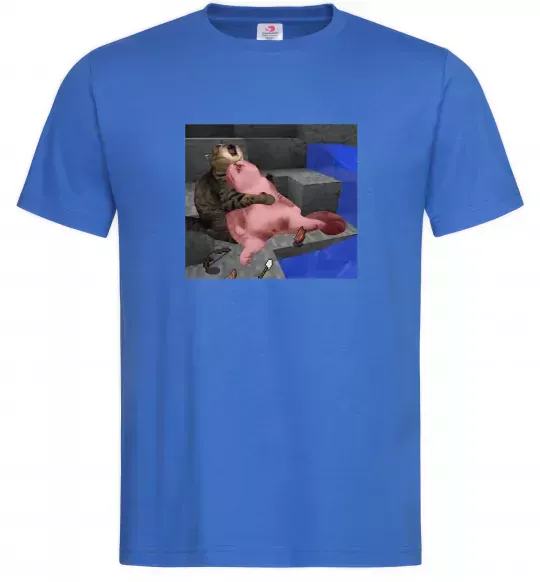 Чоловіча футболка Minecraft Cats Яскраво-синій фото