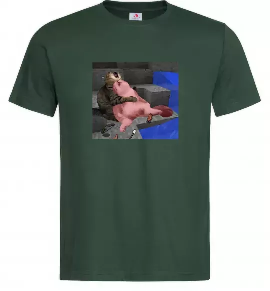 Чоловіча футболка Minecraft Cats Темно-зелений фото