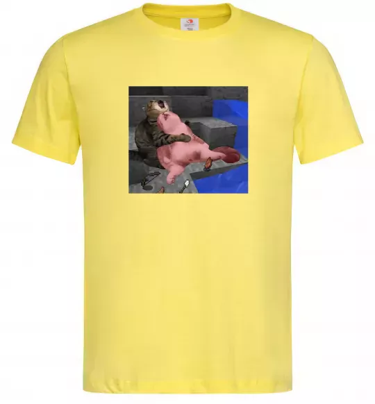 Чоловіча футболка Minecraft Cats Лимонний фото