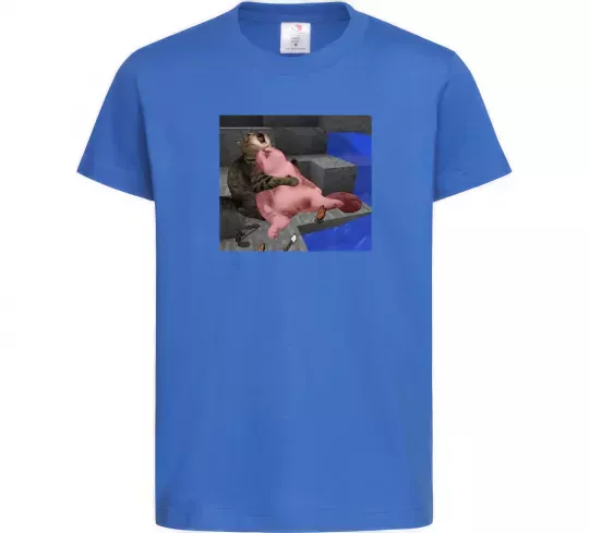 Дитяча футболка Minecraft Cats Яскраво-синій фото