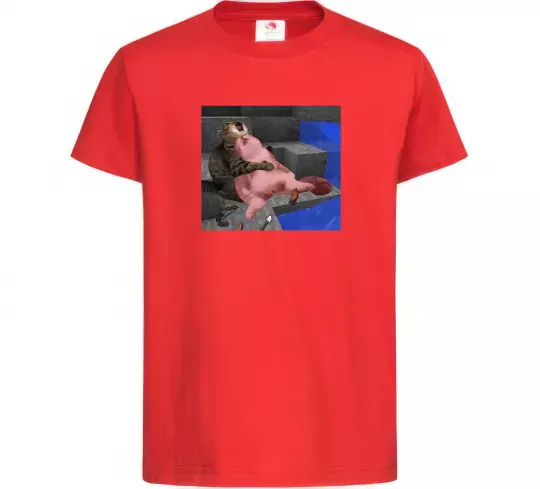 Дитяча футболка Minecraft Cats Червоний фото