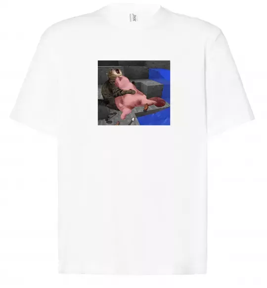 Футболка Оверсайз Minecraft Cats Белый фото