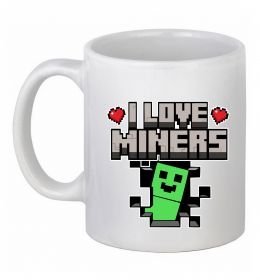 Чашка керамическая I love miners