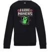Детский Свитшот I love miners Черный фото