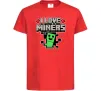 Дитяча футболка I love miners Червоний фото