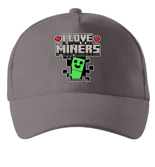 Кепка I love miners Сірий фото