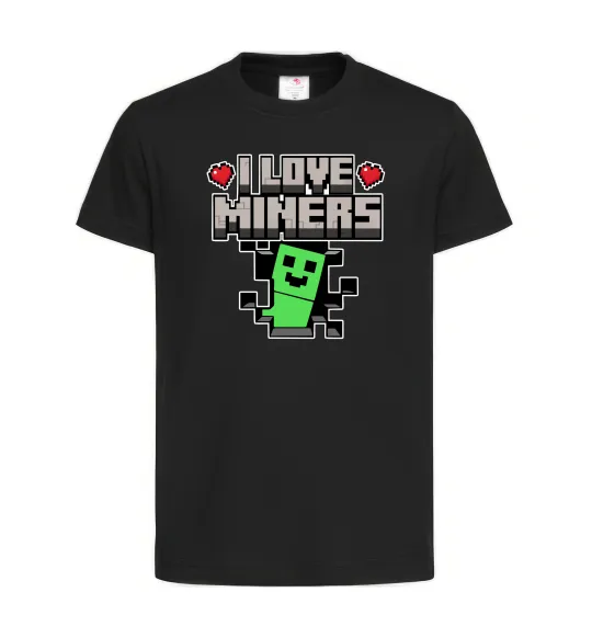 Детская футболка I love miners Черный фото