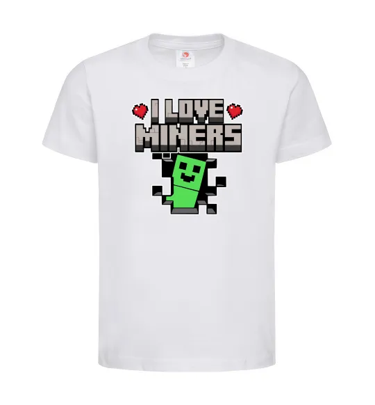 Детская футболка I love miners Белый фото