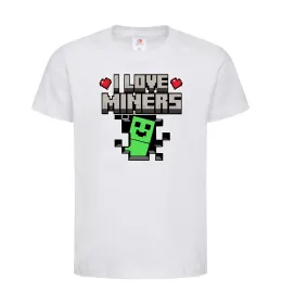 Дитяча футболка I love miners Білий фото