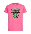 Детская футболка I love miners Ярко-розовый фото