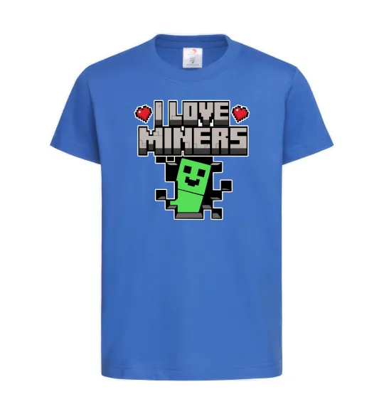 Детская футболка I love miners Ярко-синий фото