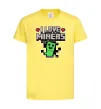 Детская футболка I love miners Лимонный фото