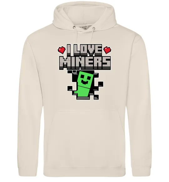 Чоловіча толстовка (худі) I love miners Таш фото