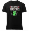 Мужская премиум футболка I love miners Черный фото