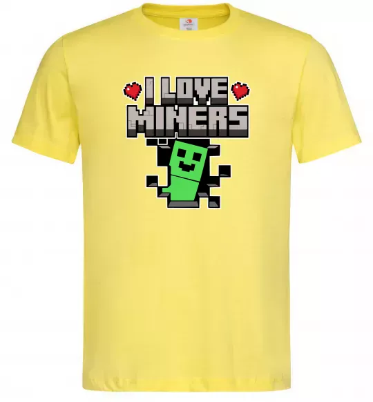 Мужская футболка I love miners Лимонный фото