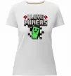 Женская премиум футболка I love miners Белый фото