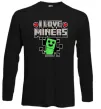 Лонгслив I love miners Черный фото