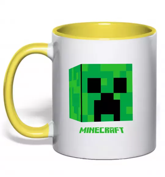 Чашка с цветной ручкой Creeper Солнечно желтый фото