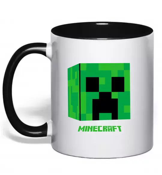 Чашка с цветной ручкой Creeper Черный фото