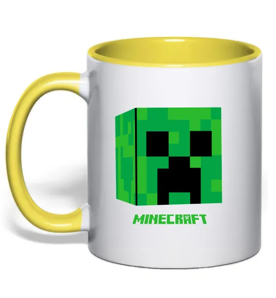 Чашка с цветной ручкой Creeper Лимонный фото