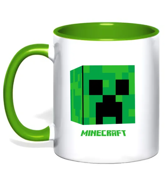 Чашка с цветной ручкой Creeper Лаймовый фото