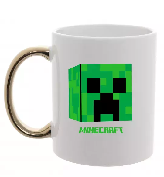 Чашка с цветной ручкой Creeper Золото фото