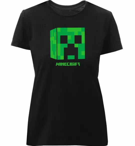 Женская премиум футболка Creeper Черный фото