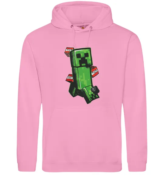 Мужская толстовка (худи) Creeper TNT Розовый фото