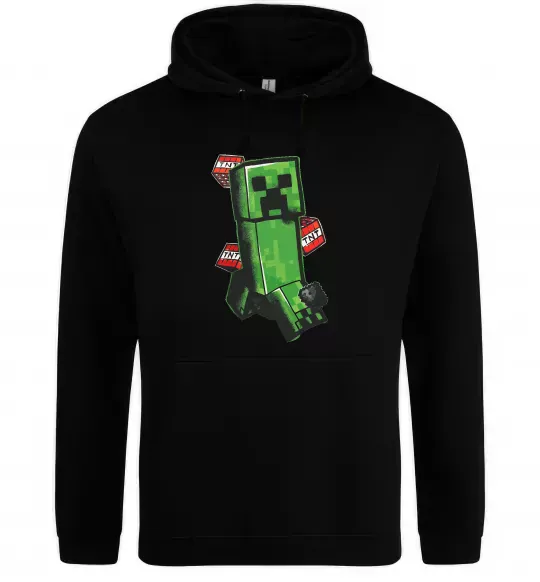 Мужская толстовка (худи) Creeper TNT Черный фото