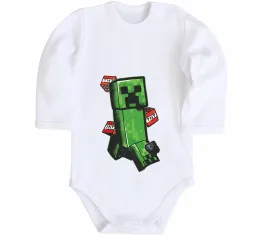Дитячий бодік Creeper TNT Білий фото