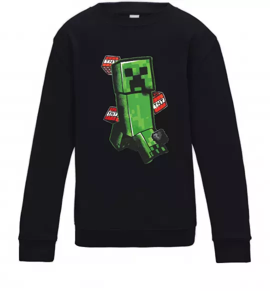 Детский Свитшот Creeper TNT Черный фото