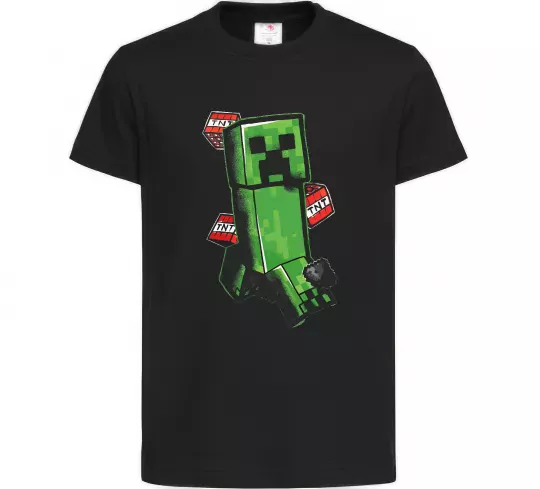 Дитяча футболка Creeper TNT Чорний фото