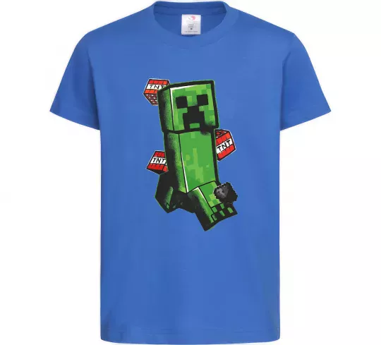 Дитяча футболка Creeper TNT Яскраво-синій фото