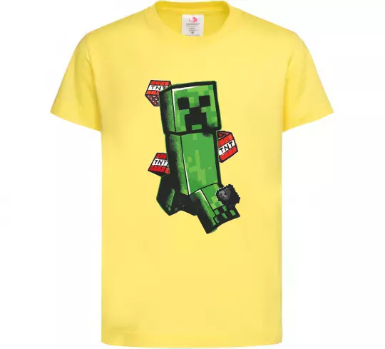 Дитяча футболка Creeper TNT Лимонний фото