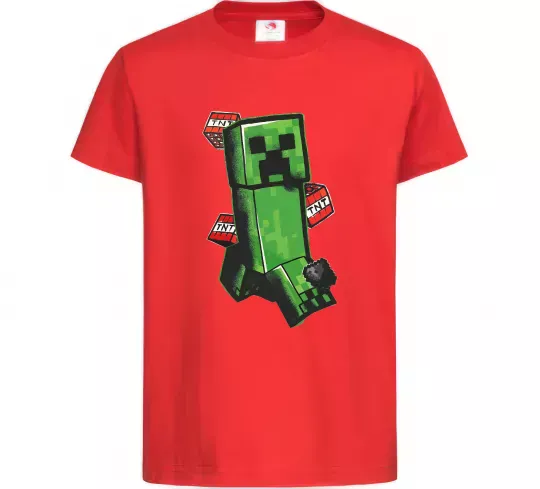 Дитяча футболка Creeper TNT Червоний фото
