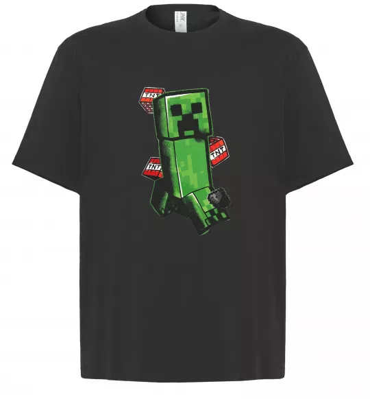 Футболка Оверсайз Creeper TNT Черный фото