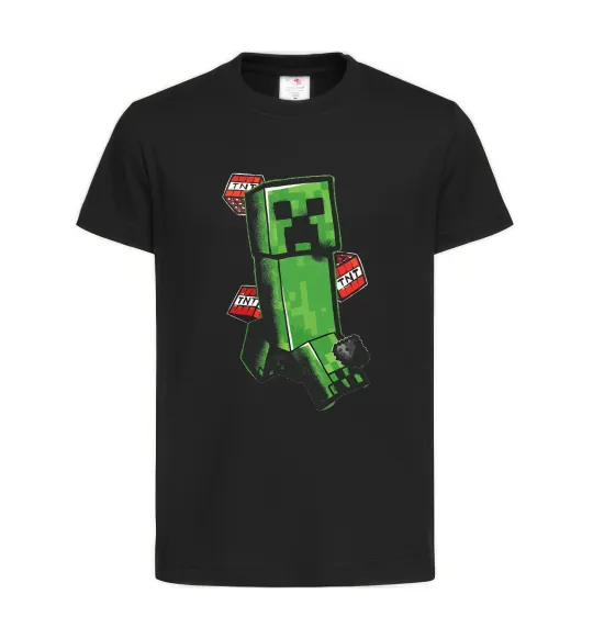 Детская футболка Creeper TNT Черный фото