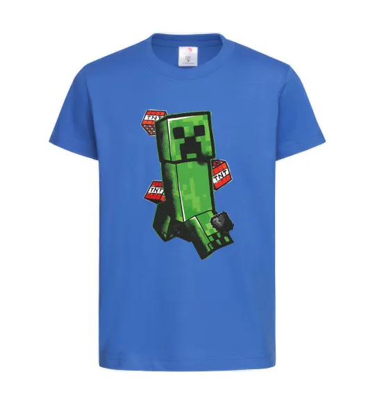 Детская футболка Creeper TNT Ярко-синий фото
