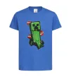 Детская футболка Creeper TNT Ярко-синий фото