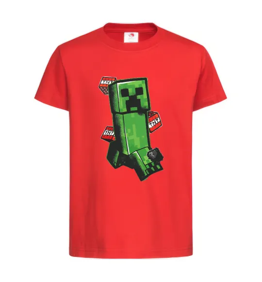 Детская футболка Creeper TNT Красный фото