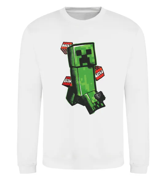 Світшот Creeper TNT Білий фото