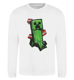 Світшот Creeper TNT Білий фото